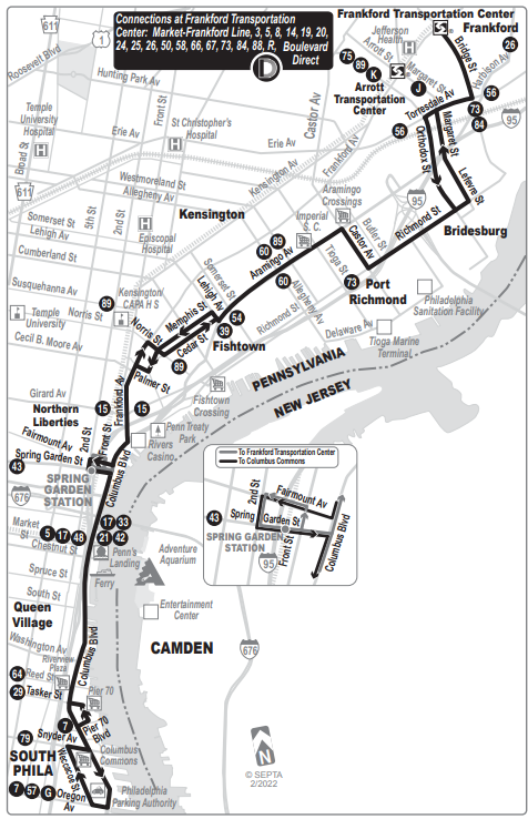 philadelphia bus route map